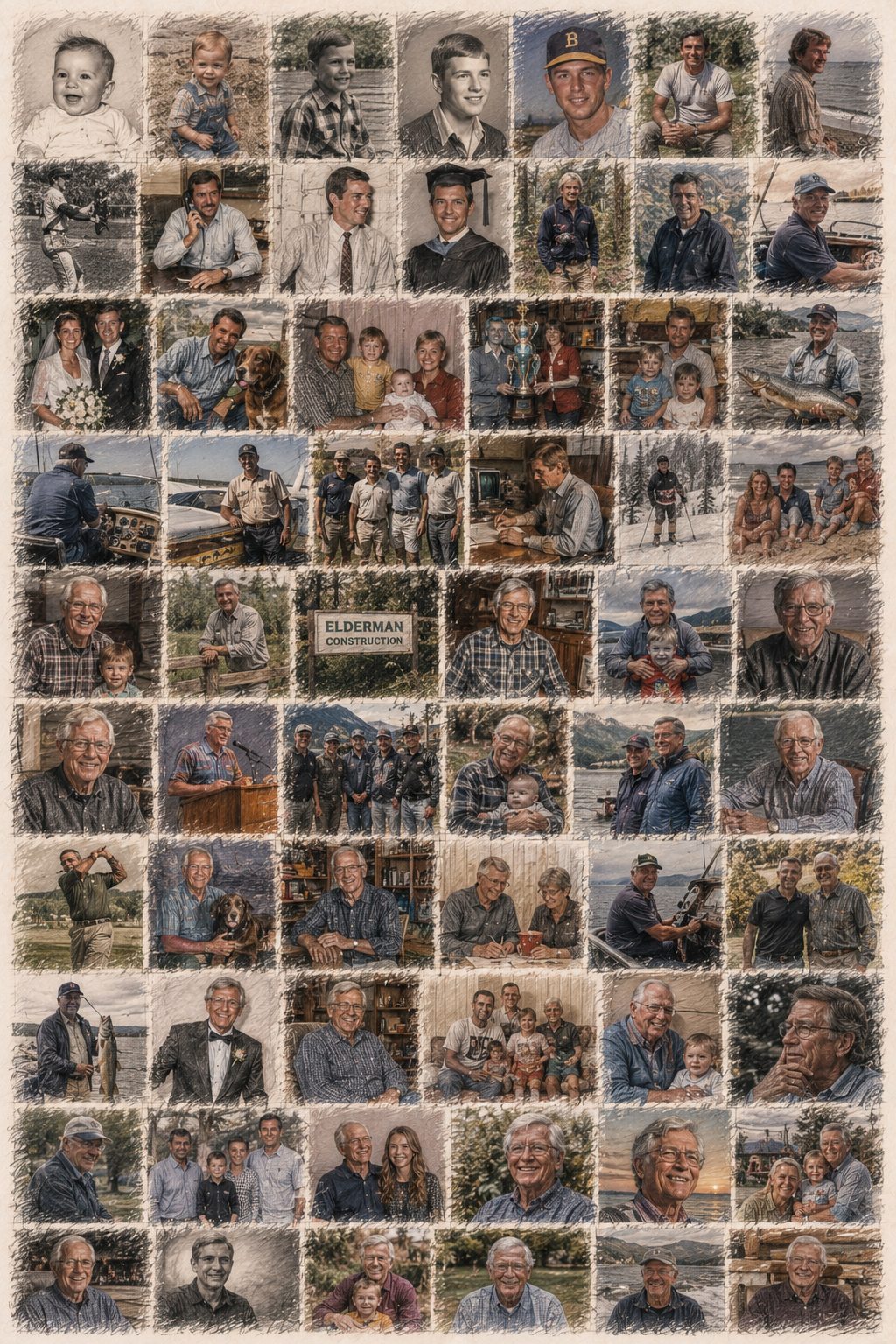 Custom Digital Photo Board – Personalized Collage Display
