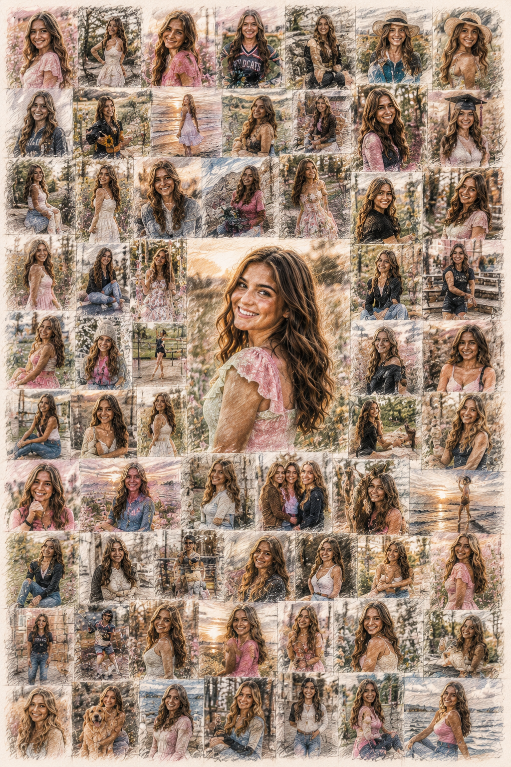 Custom Digital Photo Board – Personalized Collage Display