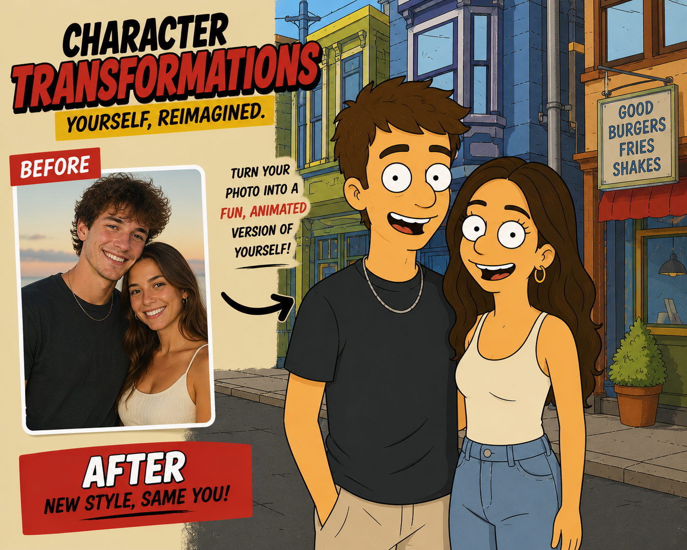 Custom Cartoon Family Portrait 5 from Your Photo – Digital Download