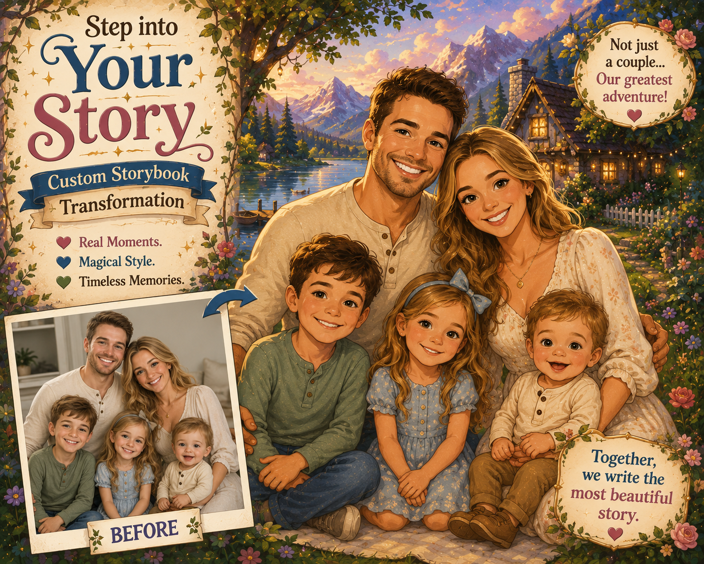 Custom Storybook Portrait from Your Photo