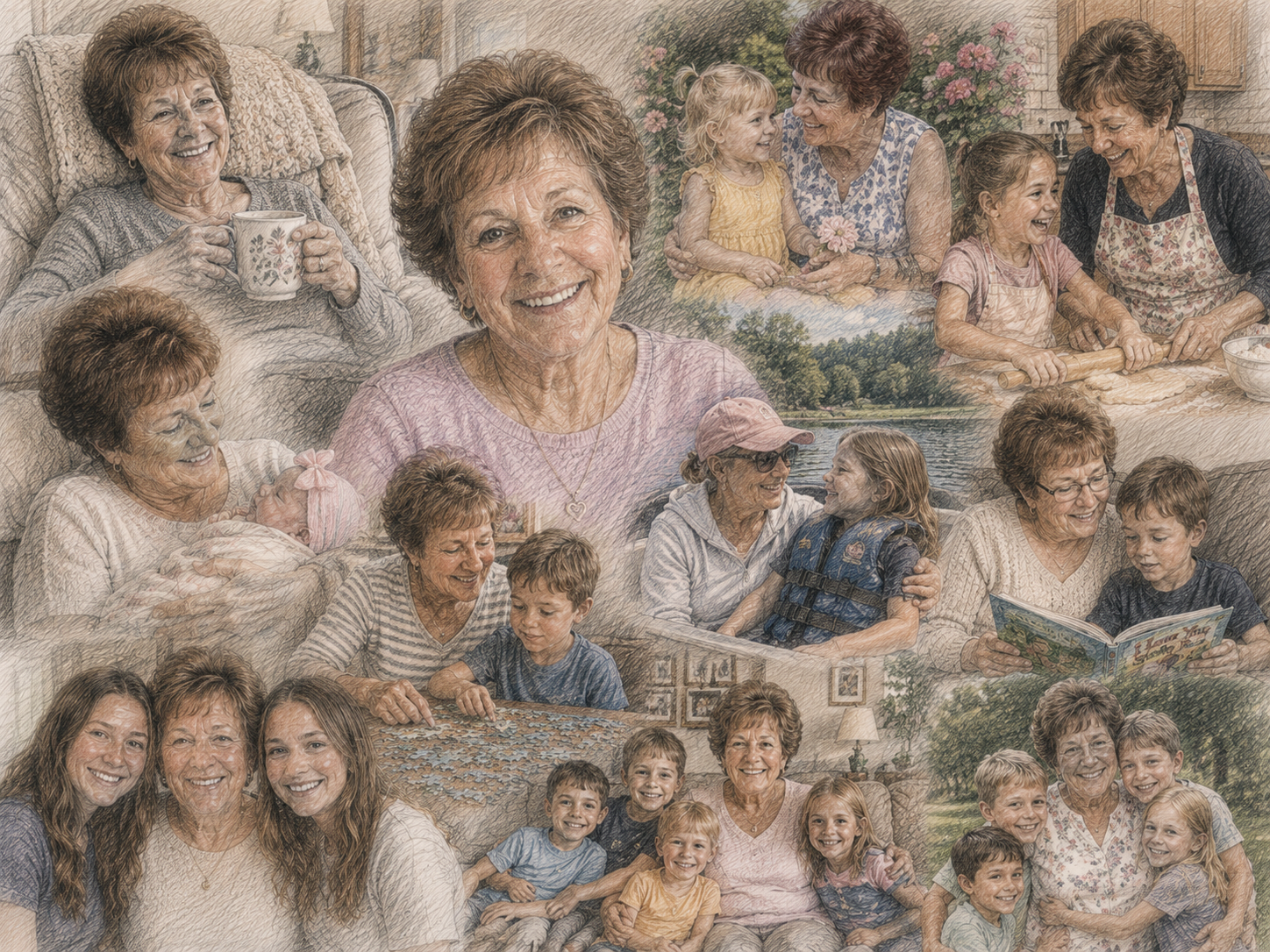 Custom Memory Collage – Personalized Photo Tribute Poster