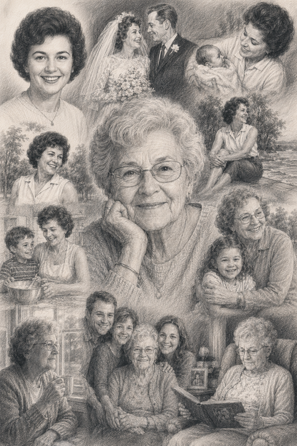 Custom Memory Collage – Personalized Photo Tribute Poster