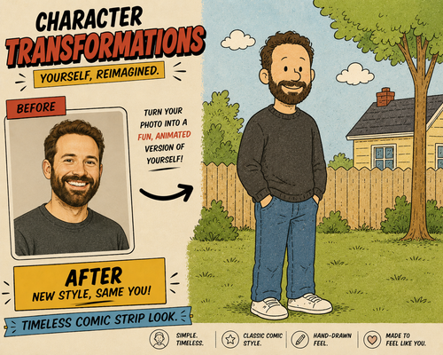 Custom Cartoon Family Portrait 2 from Your Photo – Digital Download