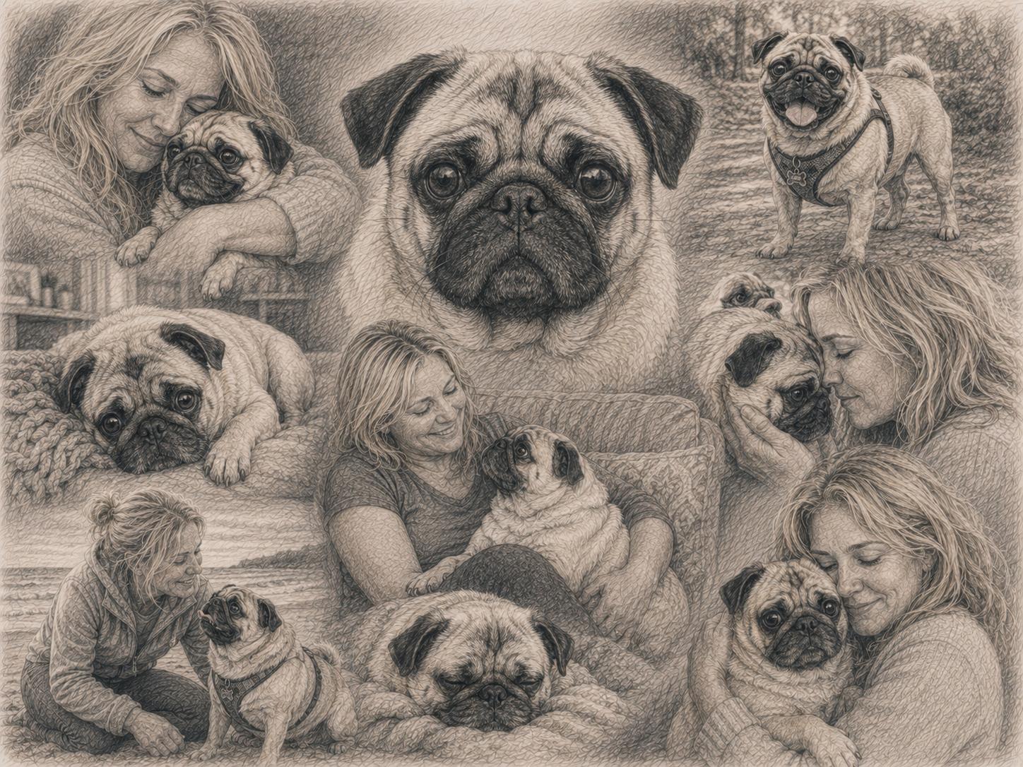 Custom Pet Memory Collage – Personalized Pet Tribute Poster