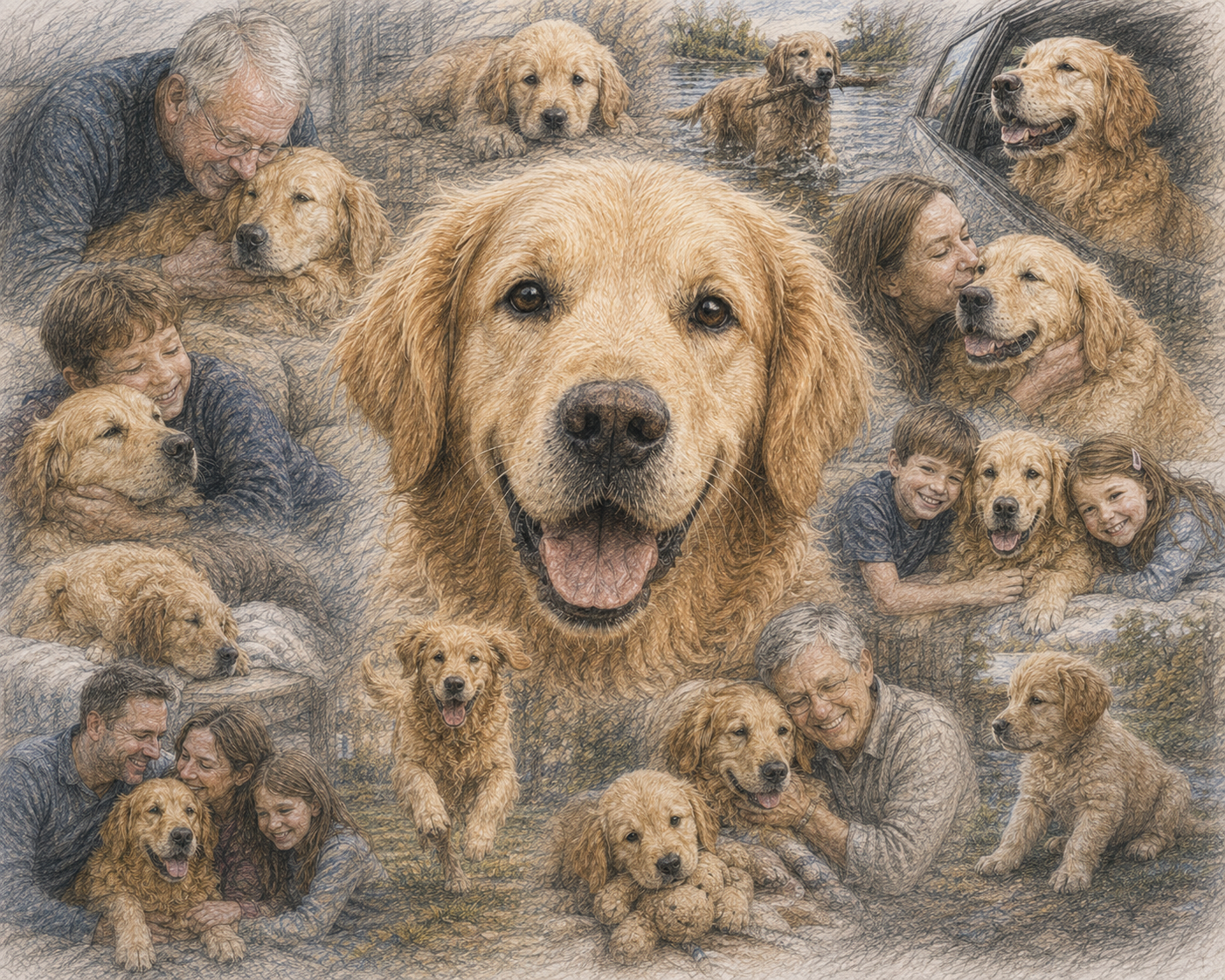 Custom Pet Memory Collage – Personalized Pet Tribute Poster