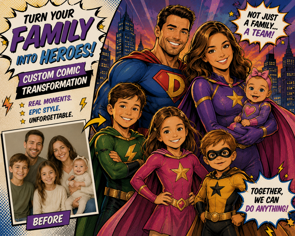 Custom Superhero Portrait from Your Photo