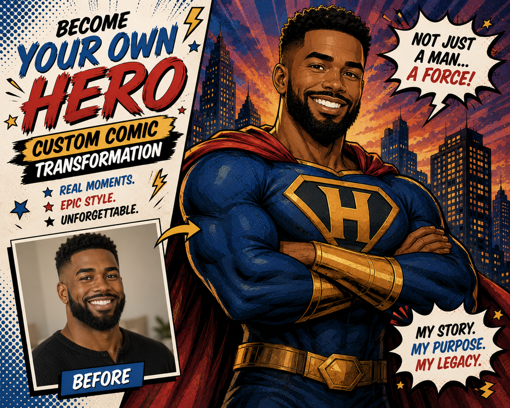 Custom Superhero Portrait from Your Photo