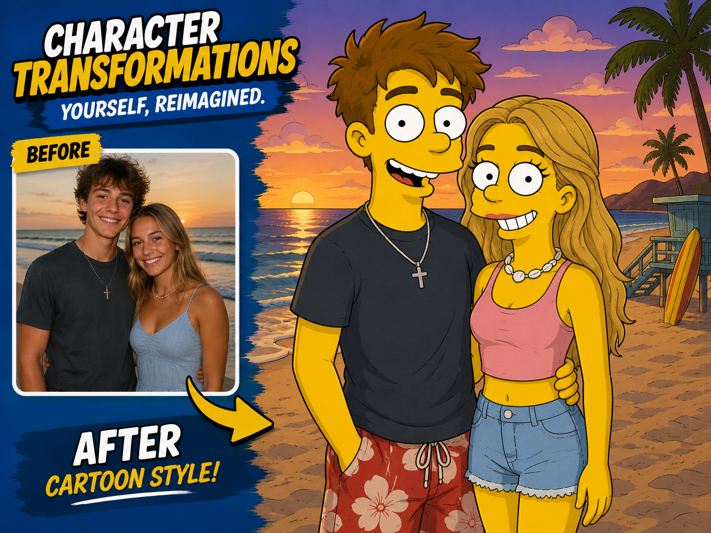 Custom Cartoon Family Portrait from Your Photo – Digital Download