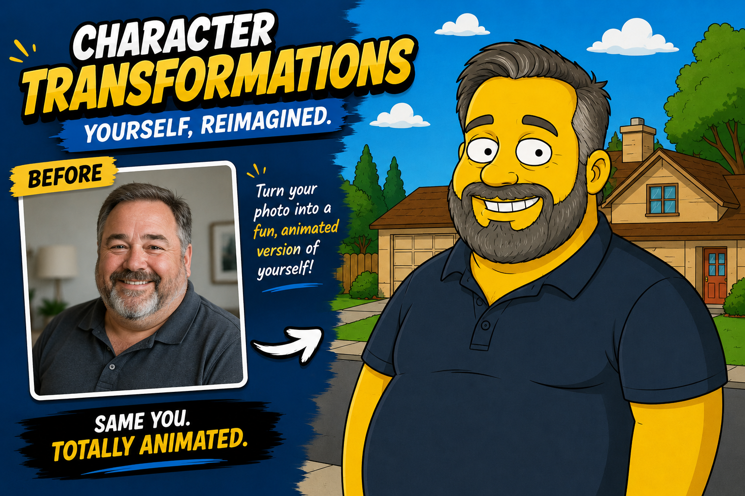 Custom Cartoon Family Portrait from Your Photo – Digital Download